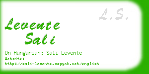 levente sali business card